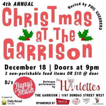 Christmas at the Garrison holiday food drive – Dec 18