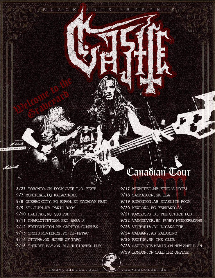 Castle Canadian tour dates 2016