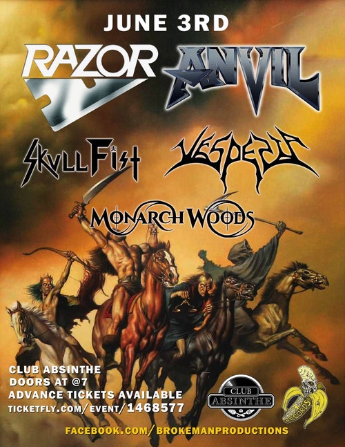 Razor + Anvil @ Club Absinthe, Hamilton, June 3, 2017