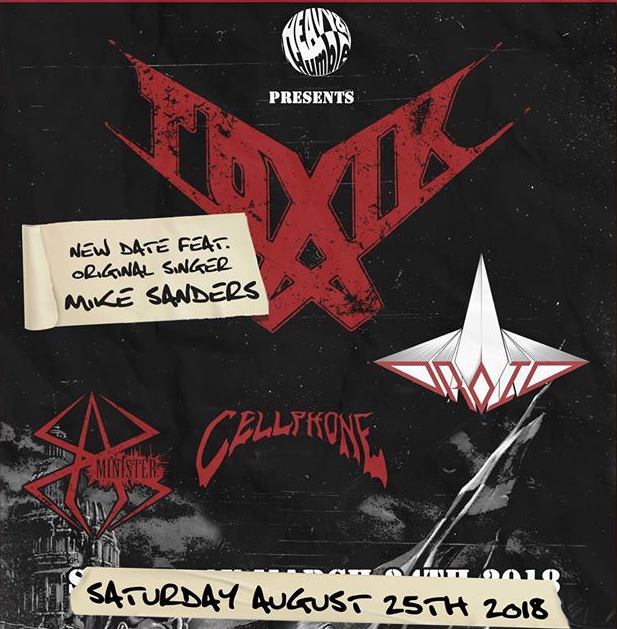 TOXIK in Toronto – make-up date: 25 August 2018