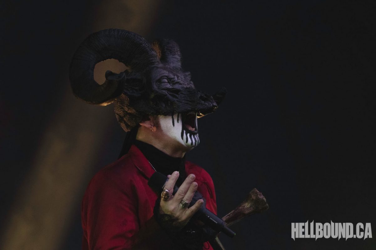 A photo of Mercyful Fate playing at Tuska 2022